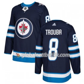 Winnipeg Jets Hockeydrakt Jacob Trouba 8 2017-2018 Blå Adidas Authentic - Herre